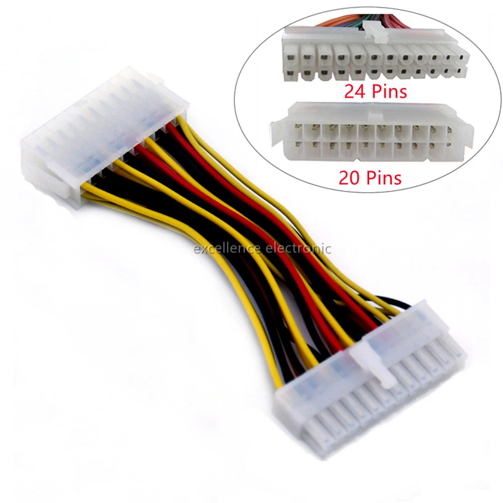 1/2/5Pcs ATX 20 Pin To 24 Pin Female to Male Power Supply Adapter Extension Cable For Laptop PC Computer