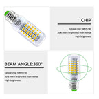 E27 LED Lamp E14 LED SMD 5730 220V Corn Light Bulbs 24 36 56 72LEDs Lamparas LED Chandelie Ampoule Led Light For Home Decoration