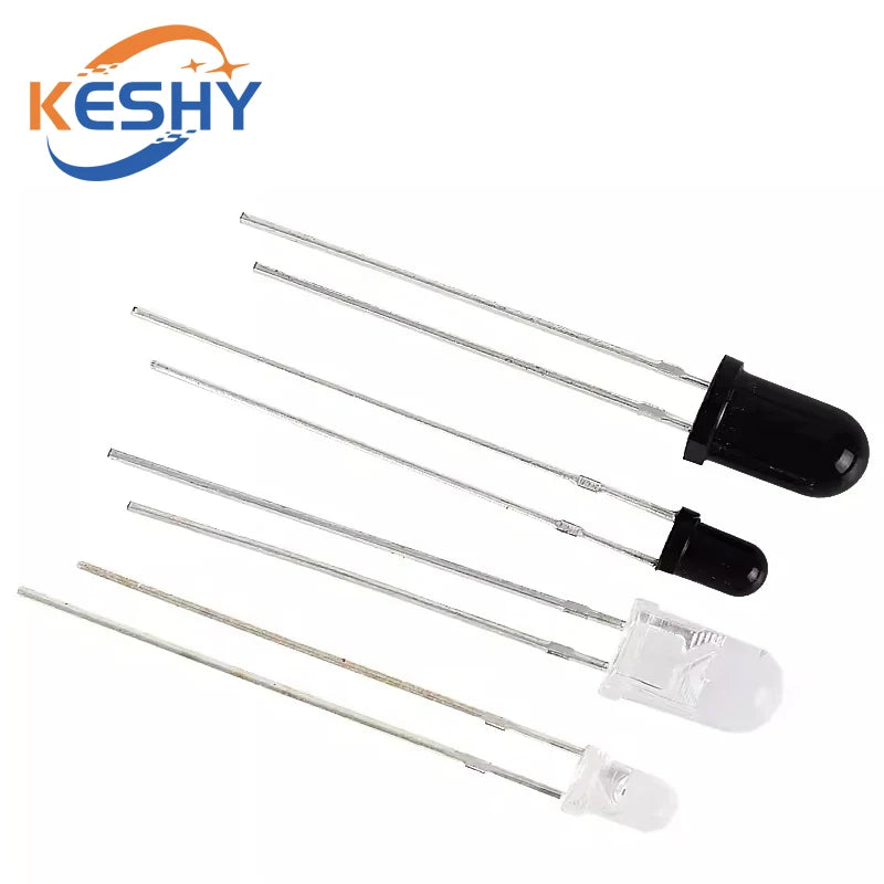 10Pairs F3 3mm F5 5mm 940nm LEDs Infrared Emitter and IR Transmitter Receiver Diode Diodes 301A Infrared to tube For Arduino
