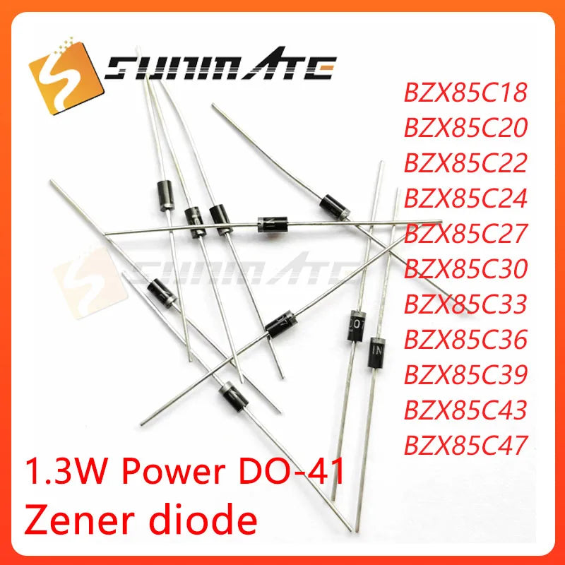 50PCS BZX85C18 BZX85C20 BZX85C22 BZX85C24 BZX85C27 BZX85C30 BZX85C33 BZX85C36 BZX85C39 BZX85C43 BZX85C47 DO-41 ZENER diode