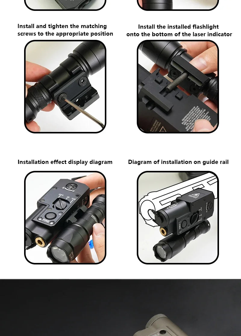 CQBL-1 Laser Aiming IR/Red/Green Dot Laser Indicator Momentary Constant Quick Opening With Scout Light Connect Mount For 20MM