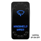 Waterproof Rocker Switch with Blue LED | 12V/24V Latching & Momentary (SPST/ DPDT) | for Marine, UTV, ATV, RZR, Automotive