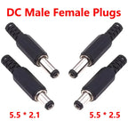 5/20/100PCS 5.5mmX2.5mm Male Jack DC Power Plug 5.5*2.1mm Solder Type Adapter Adaptor Connector DC Barrel Plugs