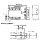 Three-phase Solid State Relay SSR 3 Phase 10A 25A 40A 60A 80A 100A 120A 150A 200A AC Control AC DC Control AC 25DA 380VAC
