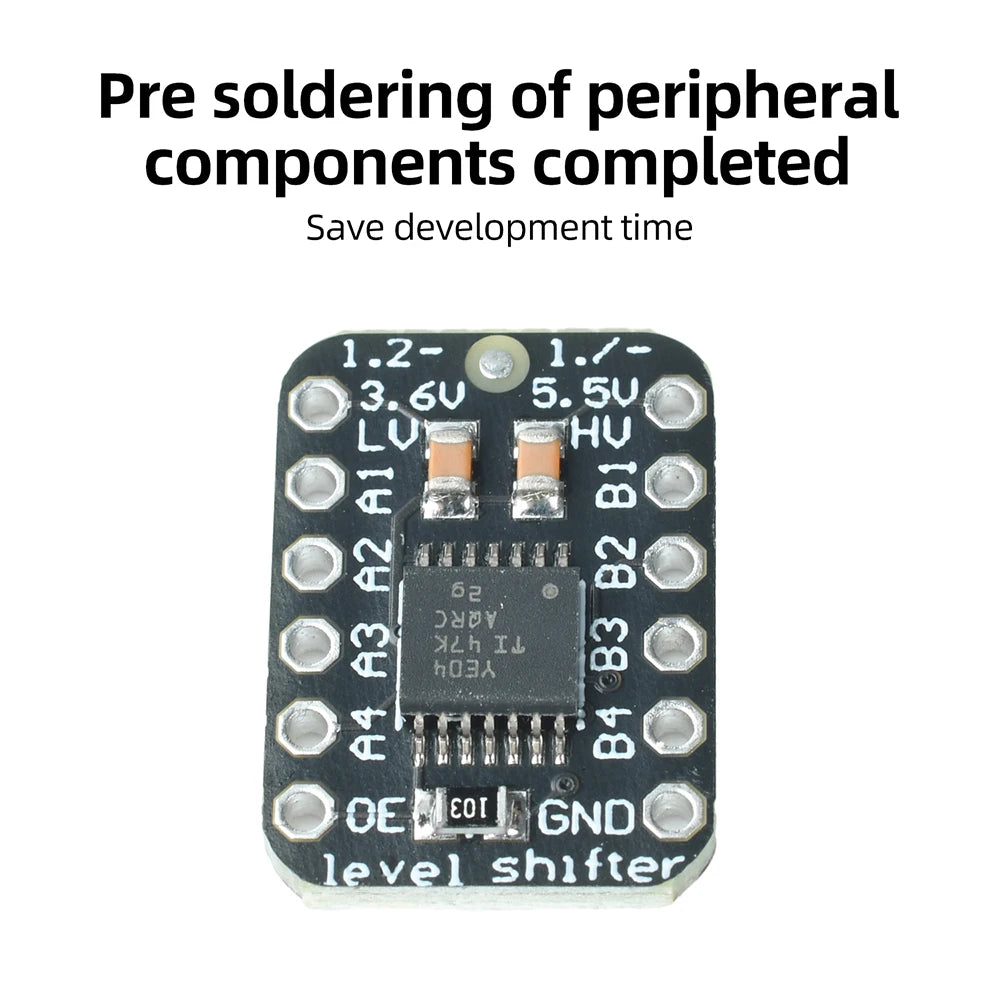 TXB0104   Bidirectional Logic Level Shifter Module Auto Direction Sensing 3.3V/5V Logic Converter for I2C SPI
