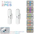 Smart RGB Double-head Wall Light Motion Sensor Magnetic Night Light Rechargeable Spotlight for Bedroom Closet Garden Room Decor