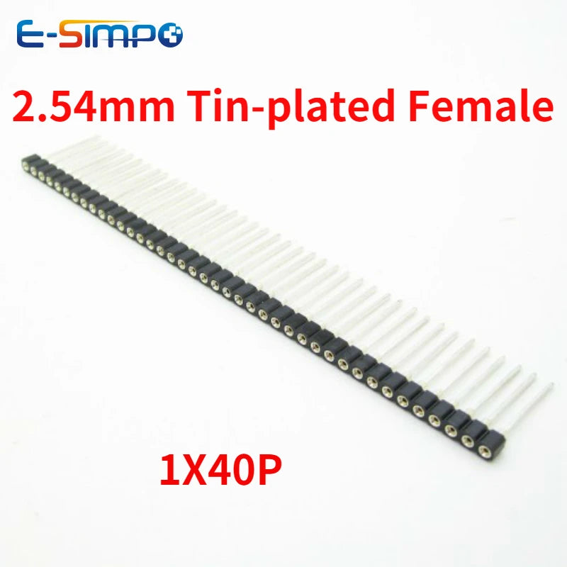 10pcs 2.0mm/2.54mm Pitch 1/2x40Pin Single/Double RowCrystal IC Socket Hole Round Male Female Pin Header Connector
