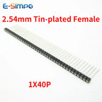 10pcs 2.0mm/2.54mm Pitch 1/2x40Pin Single/Double RowCrystal IC Socket Hole Round Male Female Pin Header Connector