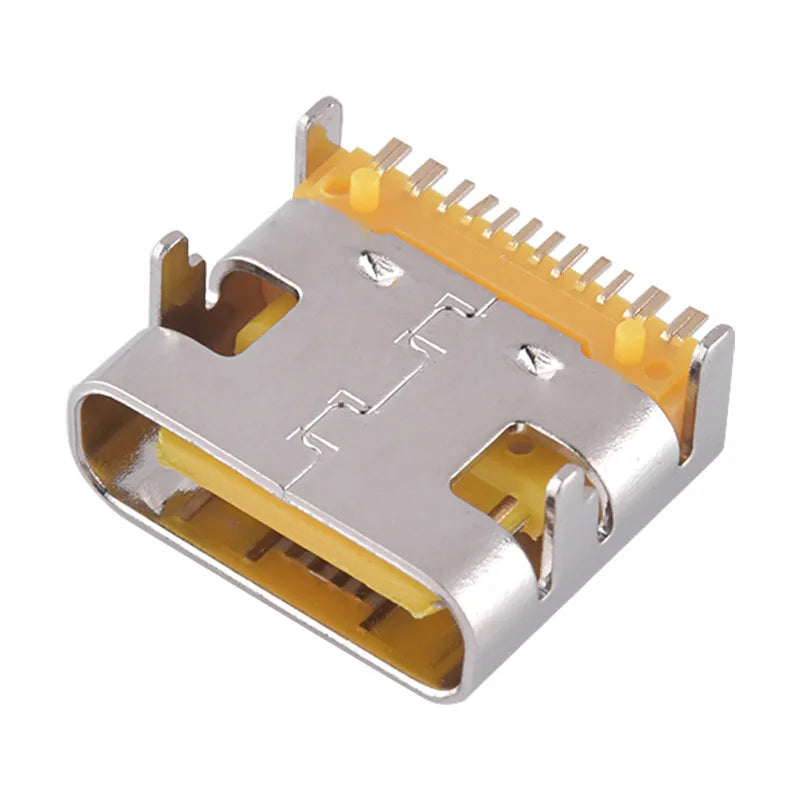 1-10PCS 16 Pin SMT Socket Connector Micro USB Type C 3.1 Female Placement SMD DIP For PCB Design DIY High Current Charging
