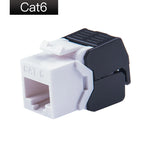 Linkwylan RJ45 Keystone Jack Cat5e Cat6 6A Multi Colors  Toolless UTP To LSA Network Modules Tool-Free Connection