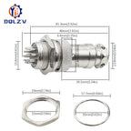 5/10/20Set GX12 GX16 GX20 2 3 4 5 6 7 8 9 10 12 14 15 Pin Docking Aviation Plug Socket Waterproof Circular Connector