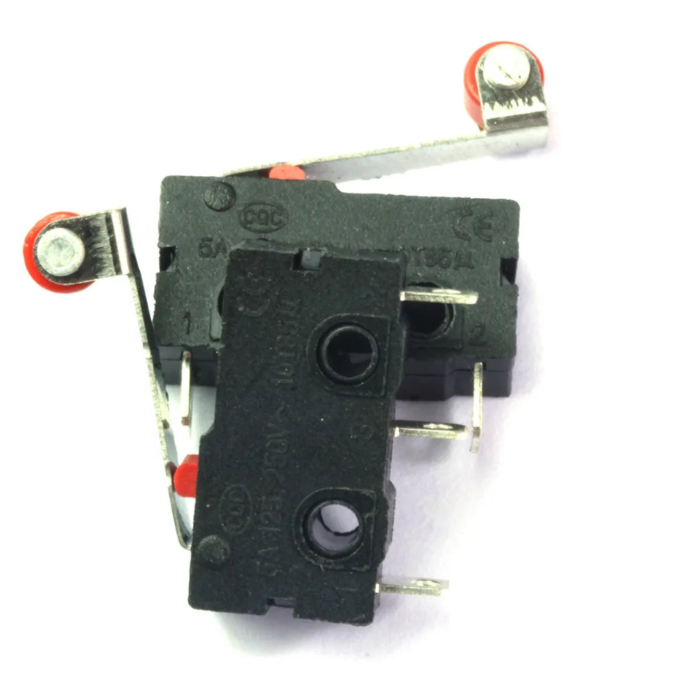 5Pcs Limit Switch Roller Lever Arm Spdt Snap Action 1no 1nc Hinge Easy Installation Long Life Electronic Equipments