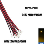 10Pcs 0402 0603 Led SMD Wire For Model Train HO N OO Scale Red Black Line Pre-soldered Micro Litz Diorama Railway 30cm 3V