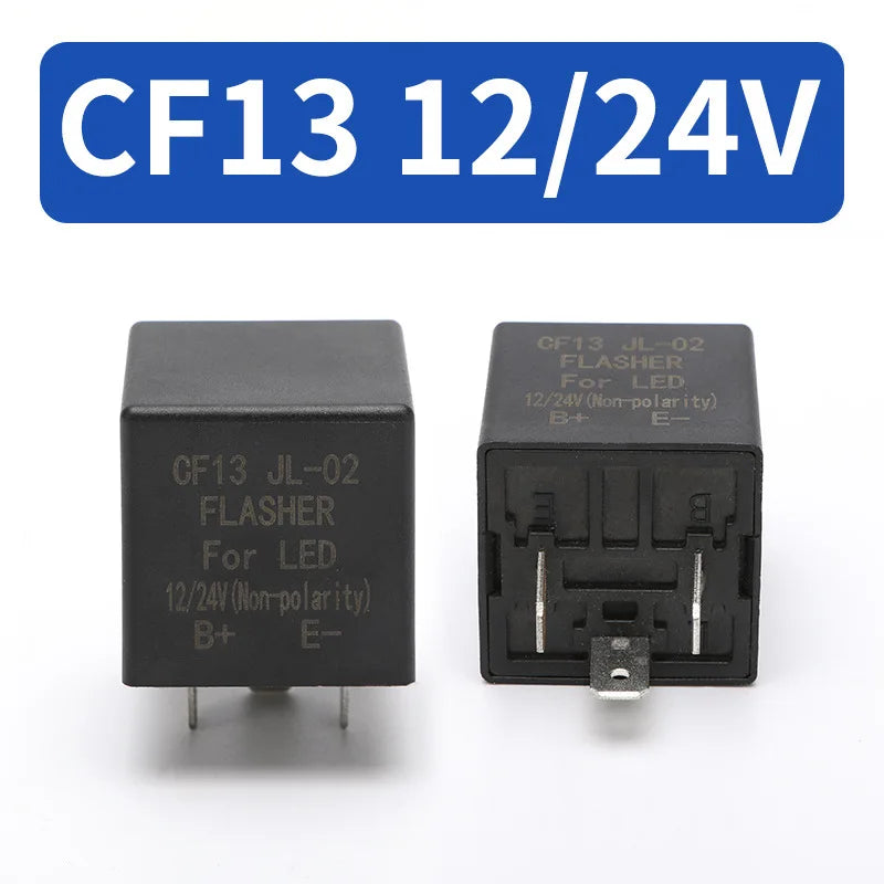 CF13 CF14 JL-02 3-Pin LED Flasher Flash Relay for Turn Signal Light Hyper Flash Fix 12V LED Relay for Car Motorcycle Accessories