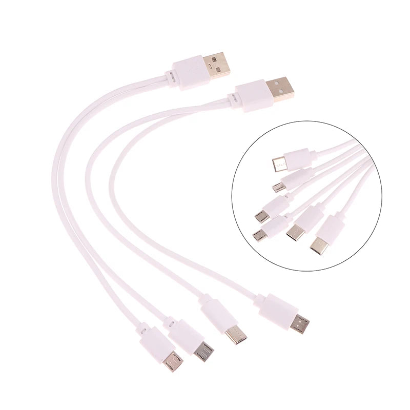 2 In 1 USB Male To Micro USB/Type-C Splitter Data Transfer Charging Cable For For Android Smartphones Tablet Dual Micro USB