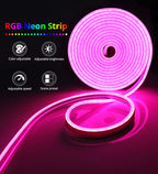 DC12V 1M 2M 3M 4M 5M RGB Neon LED Strip Ligts with Zigbee 3.0 Smart Wifi Controller Tuya Switch Home Decoration Silica Gel -EU