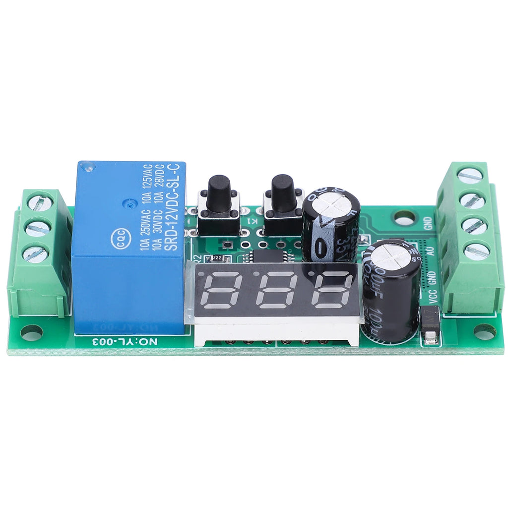 Voltage Detection Module Digital Display High Accuracy Relay Electronic Component DC12V Relay Module