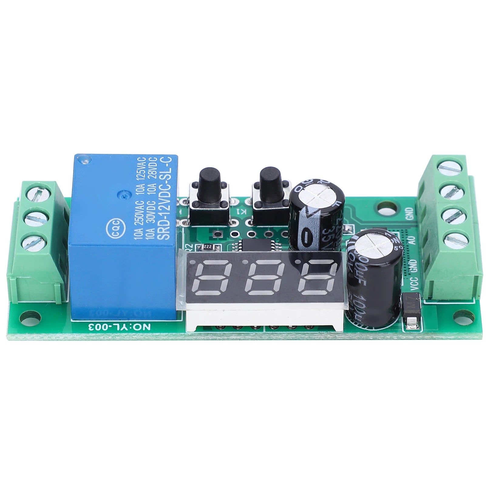 Voltage Detection Module Digital Display High Accuracy Relay Electronic Component DC12V Relay Module