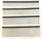 100pcs 2.54mm Single Row 1X40P Cuttable L7.5/9.5/11.4/15/17/19/21/25/30mm Breakaway Stack PCB Board Male Pin Header Connector