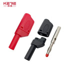 20PCS/ 4mm Male Retractable Sheath Stackable Banana Plug Shrouded Fully Insulated Safety Wire Solder Connector Black Red