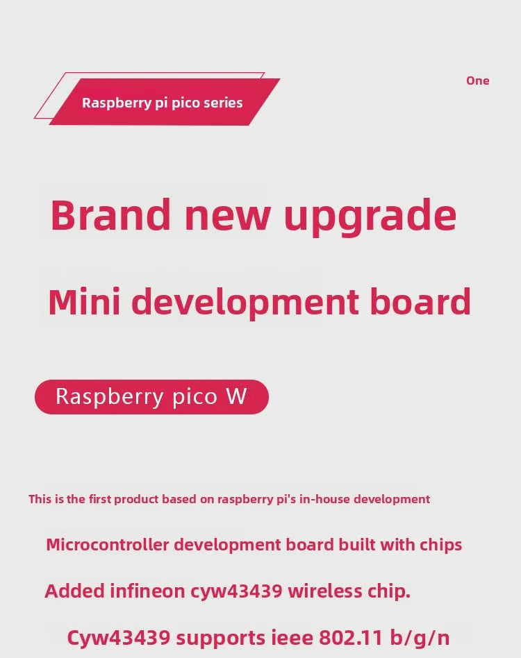 Raspberry Pi Pico WH Development Board Original Dual Core ARM Cortex Mo+Processor WiFi Wireless