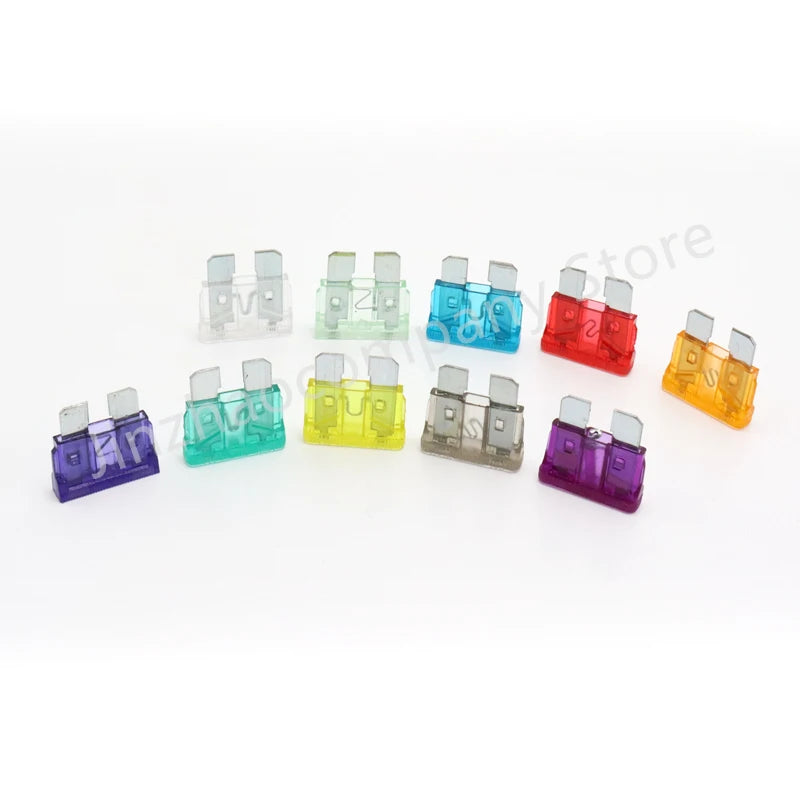 100/50pcs Car Truck Micro Blade Fuses 2A 3A 5A 7.5A 10A 15A 20A 25A 30A 35A AMP Plastic Box Assortment with Clip
