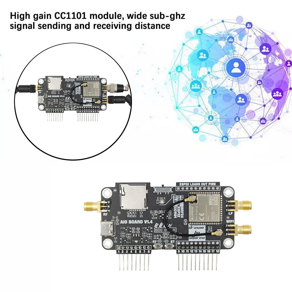 For Flipper Zero Multiboard 2.4G Module Expansion WiFi NRF24 + ESP32 Expansion High Gain CC1101 Module