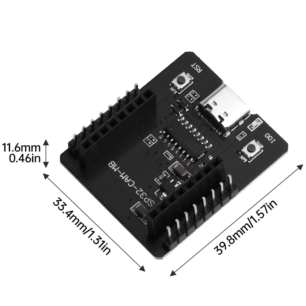 ESP32-CAM-MB Development Board Test Backboard Serial Port Burner Module With Expansion CH340C Type C OV2640 Camera Module