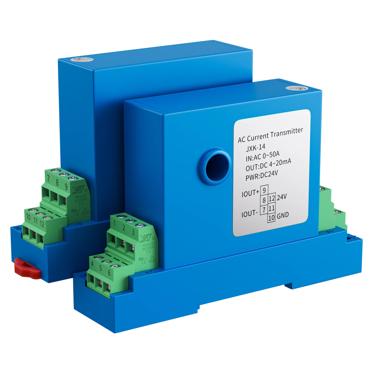AC DC Current Transmitter 0-10A 0-20A 0-50A 0-100A 0-150A to 4-20mA 0-10V 0-5V RS485 Current Sensor Transducer with DC24V