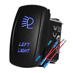 12V 24V Boat Trim Tabs Switch (ON)-OFF-(ON) Momentary Rocker Switch Waterproof Blue Light ON-OFF Toggle Switch With Harness