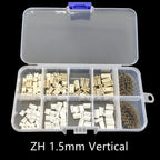 1 Box JST Connector Assortment Kit - SH1.0/ZH1.5/PH2.0/XH2.54 2-5Pin Male/Female Socket with Horizontal/Vertical Header