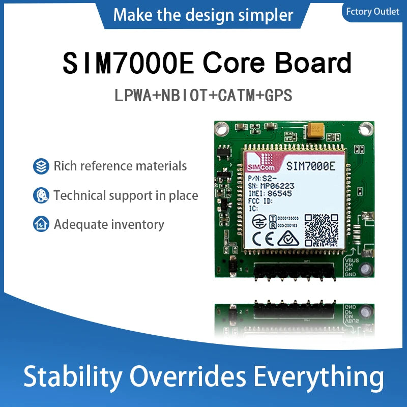 SIMCOM SIM7000E LPWA+GSM+NBIOT+CATM Core Board Development kit with Antenna Modem Board SIM7000E for Europe/Middle East/Africa