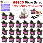 MG90D 10/20/30/40/50Pcs Micro Digital Servo Motor Full Metal Gear 180/270/360 Degree For RC Airplane Helicopter Car Boat Model