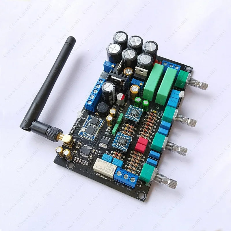 Hi-Fi Bluetooth 5.1 Audio Preamplifier Board OPA2604 PCM5102 DAC Decoder AUX Input LDAC Lossless Tone Adjustment Module