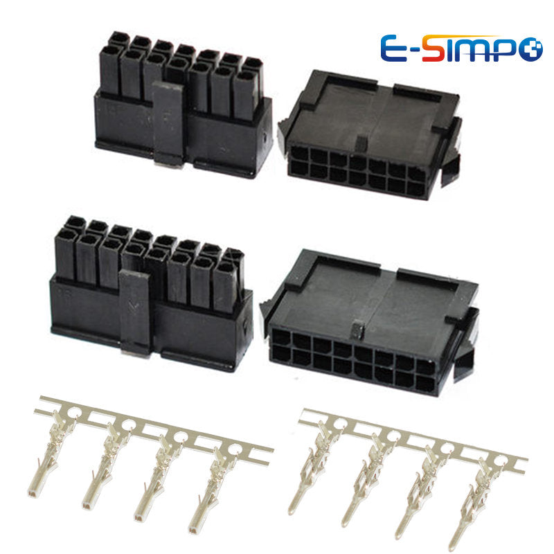 10Sets Molex 3.0mm Dual Row 2*1/2/3/4/5/6/7/8P Male Female Aerial Mating Connector (43025 Plug+43020 Female Housing+Terminal)