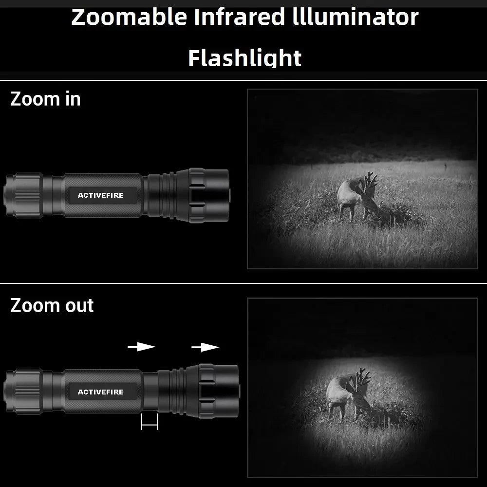 Infrared Complement 7W VCSEL 850nm/940nm Zoom Infrared Flashlight with Mute Adjustable Power 810nm IR Light