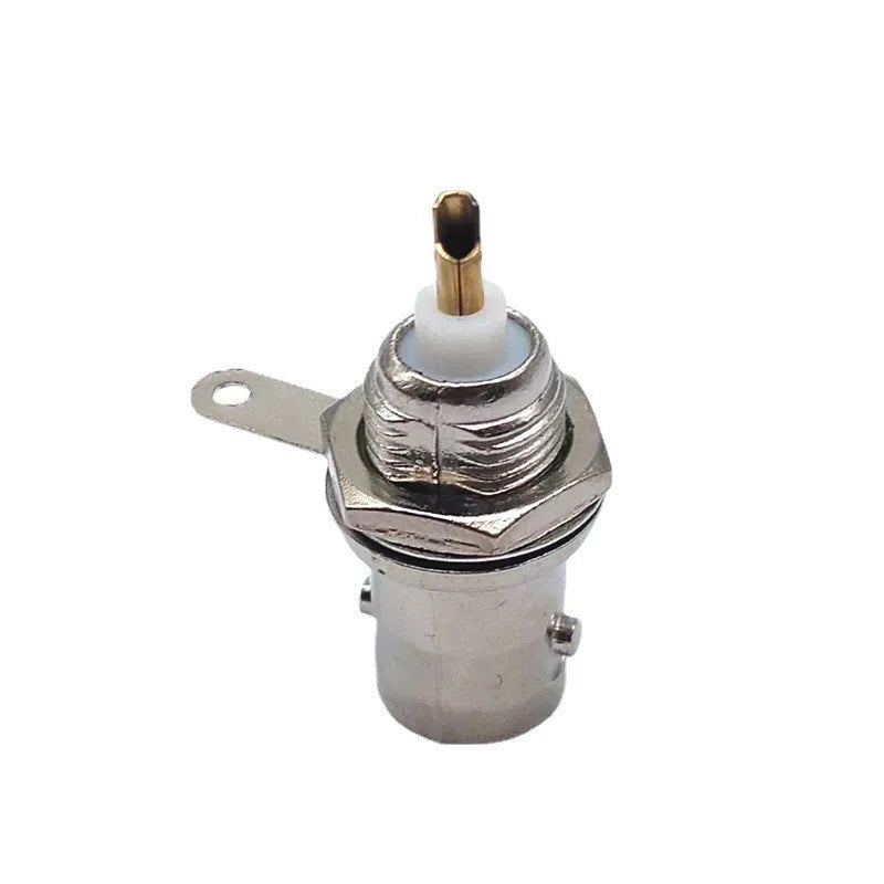 2/5/10pcs BNC Female Connectors Adapter Panel Chassis Mount Coaxial Cable Gold Plated Copper Core NC Female Welding Machine B5