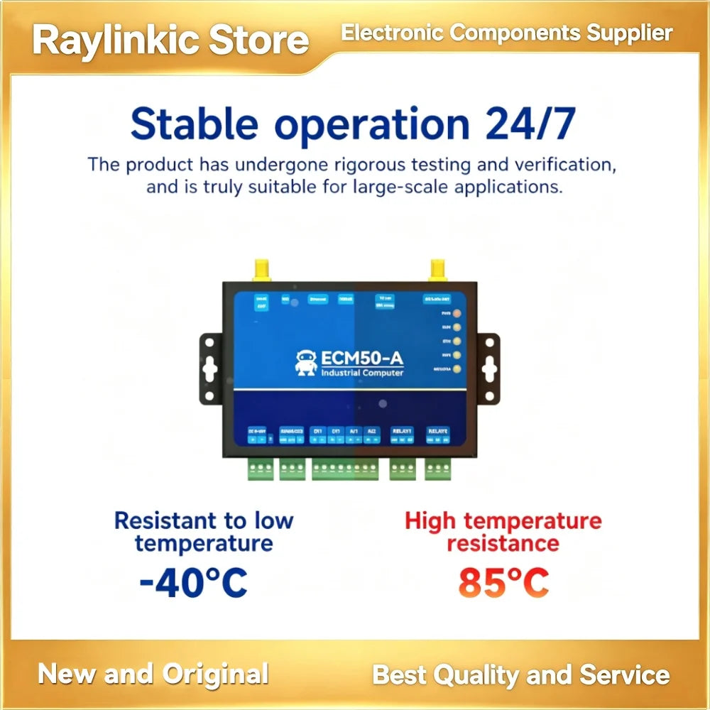 Industrial Control Computer RS485 RS232 ESP32 Python EBYTE ECM50 Gateway RTU Modbus Ethernet LoRa 2D1 2AI 2DO IO Ports