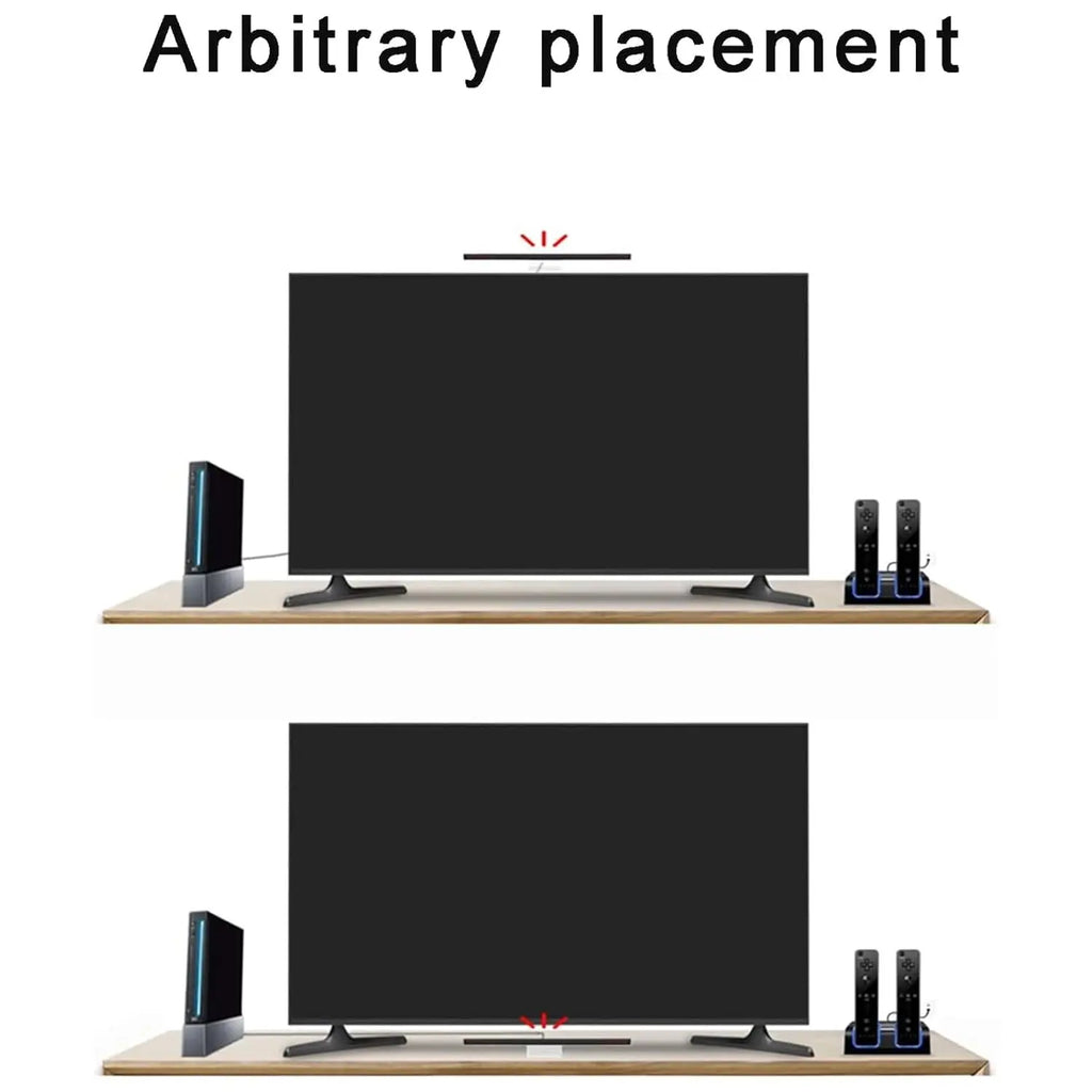 Wired /Wireless Infrared IR Signal Ray Sensor Receiver Bar For Wii Bluetooth Sensor Remote Bar Receiver Holder For Wii