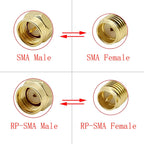 SMA Connectors kit 18Pcs/box SMA RP-SMA Plug Male Jack Female RF Coax Adapter for FPV Drone Antennas WiFi Router Radio Wireless