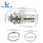 GX12 GX16 GX20 2/3/4/5/6/7/8/9/10 Pin Male Female Butting Wire Cable Circular Aviation Socket Plug Panel Connector Dropshipping