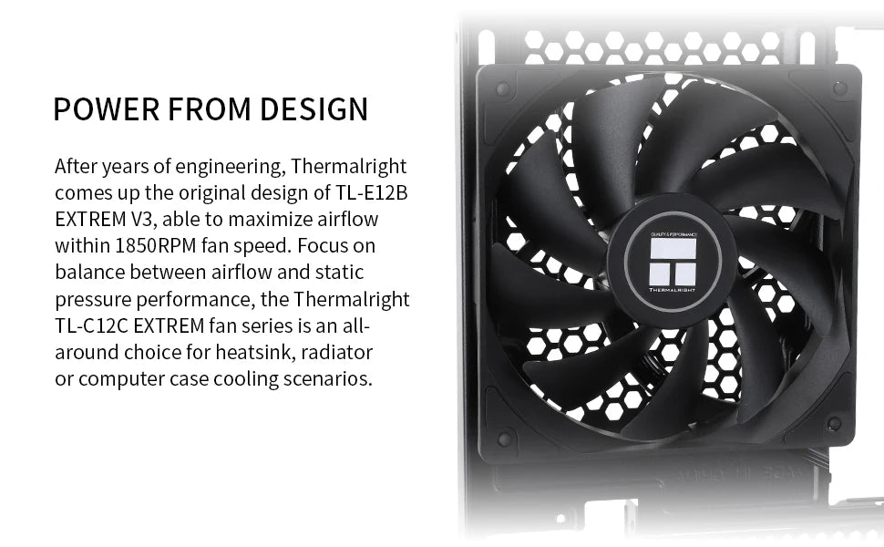 Thermalright 120mm Case Fan TL-C12C EXTREM/C12CW-S/C12C-S/C12CW/C12C CPU Cooling Fan ARGB 120mm High Performance Fan