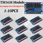 1-10PCS TM1638 Module Key Display For AVR Arduino New 8-Bit Digital LED Tube 8-Bit