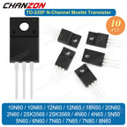 10Pcs TO-220F 20N60 6N60 7N65 4N60 10N60 2N60 8N60 12N60 18N50 7N60 5N60 4N65 12N65 10N65 5N50 N-Channel Mosfet 600V Transistor