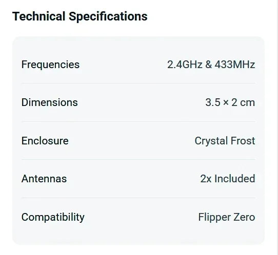 Flipper Zero NRF24 + CC1101 RF Devboard, PINGEQUA RF Lab App-Ready, 2.4GHz & 433MHz, High Performance, Auto-Switch