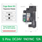 ENMG RXG Slim Power Relay 12A 24VDC/220VAC Coil, DIN Rail Mount Industrial Relay for PLC Control System