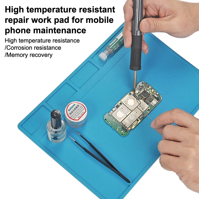 1PC Silicone ESD Heat Insulation Soldering Mat High Temp Resistant Computer Phone Repair Pad for Electronic Repair