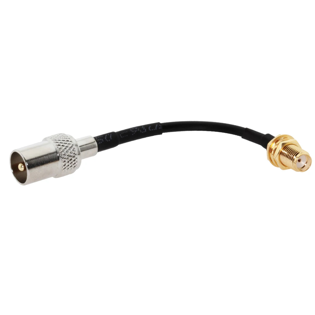 RG174 Cable IEC PAL DVB-T to SMA / F TV Male Plug & Female Jack RF Jumper Pigtail Adapter 20cm
