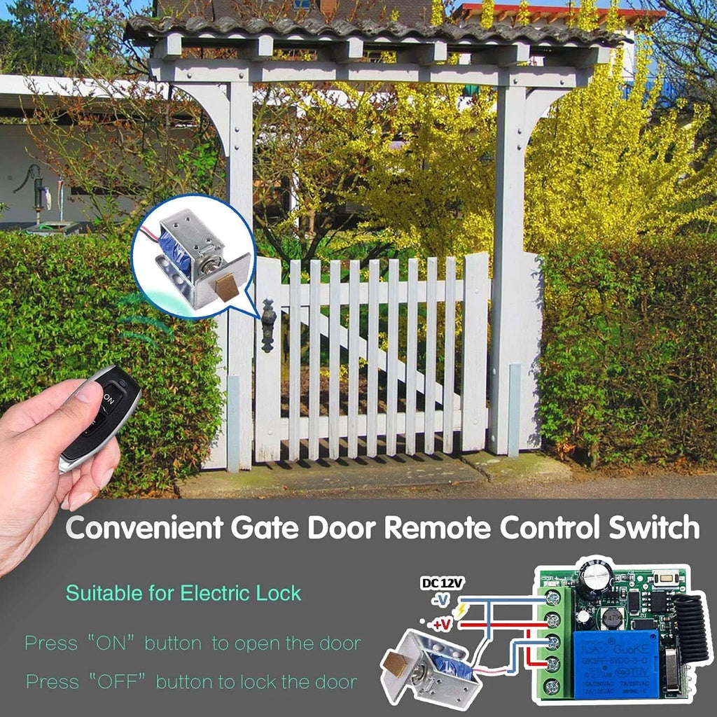 QIACHIP 433MHz Wireless Remote Control Switch Dry Contacts RF Relay Module DC 5V 12V 24V 48V 60V Remote Controls Gate Door Light