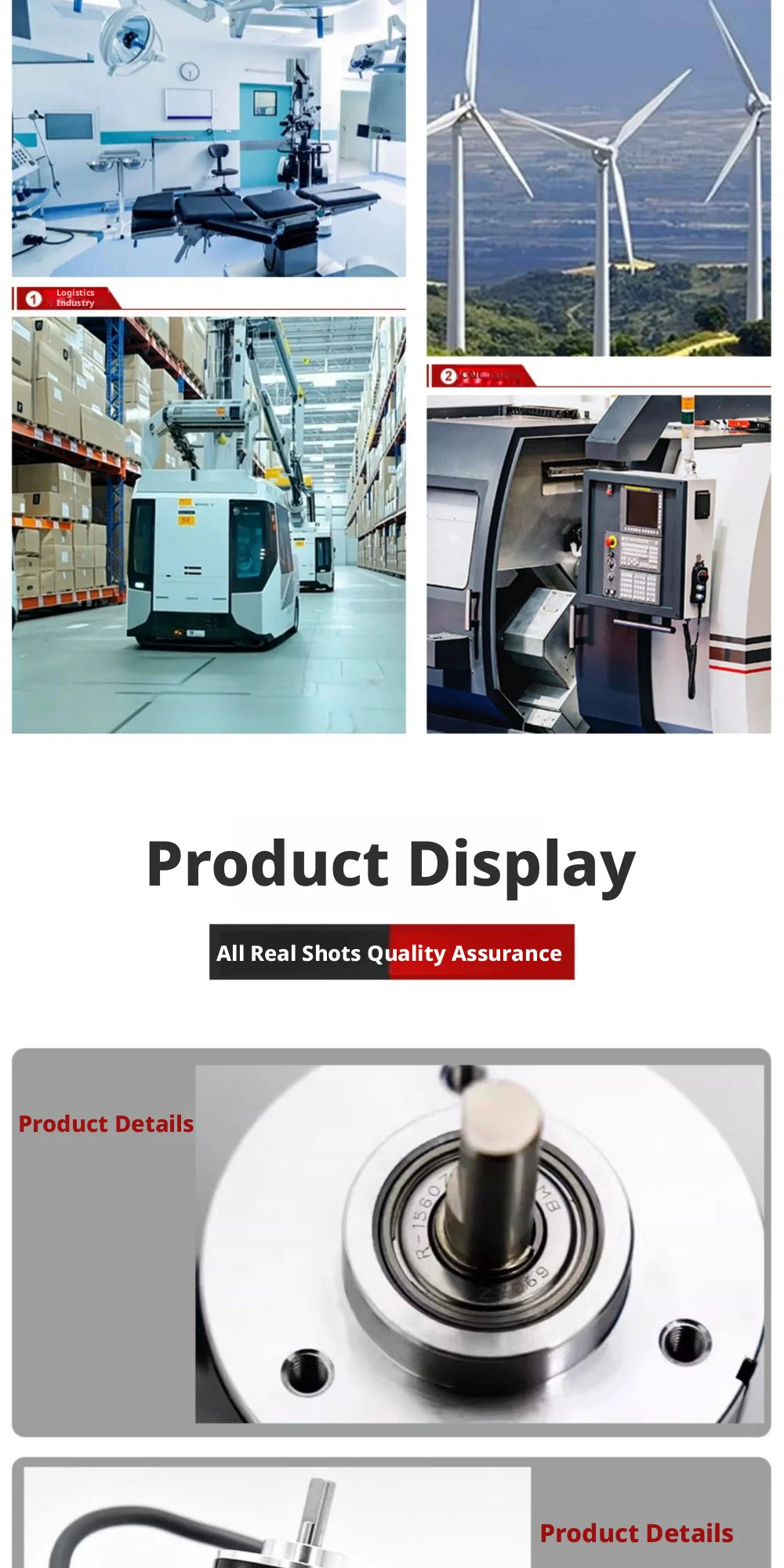 Industrial Rotary Encoder: 1000 P/R, Incremental, 5-24V DC, IP50, Sealed Bearing, ABS, for CNC/Robot/Automation